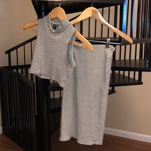 Striped two piece set